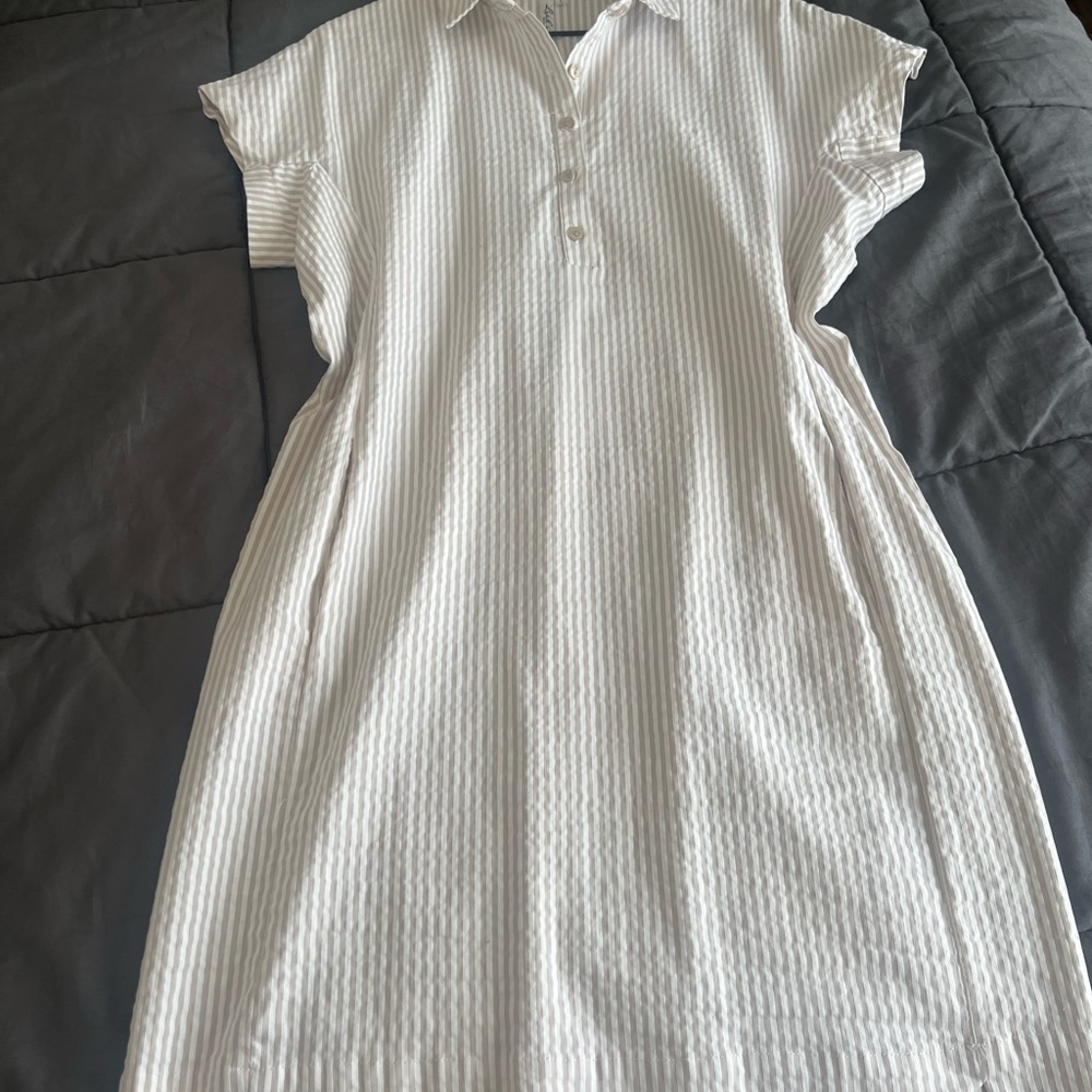 Super Sweet Striped Button-Up Dress
